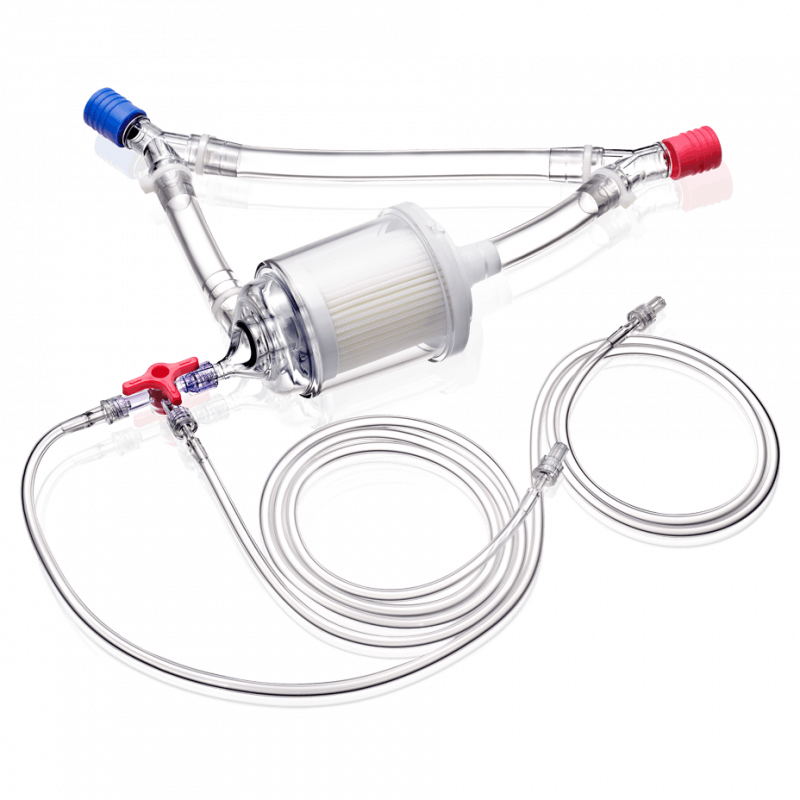 Filtro arterial desechable